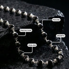 Natural Karungali Silver Capped Malai