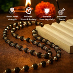 Natural Karungali Silver Capped Malai