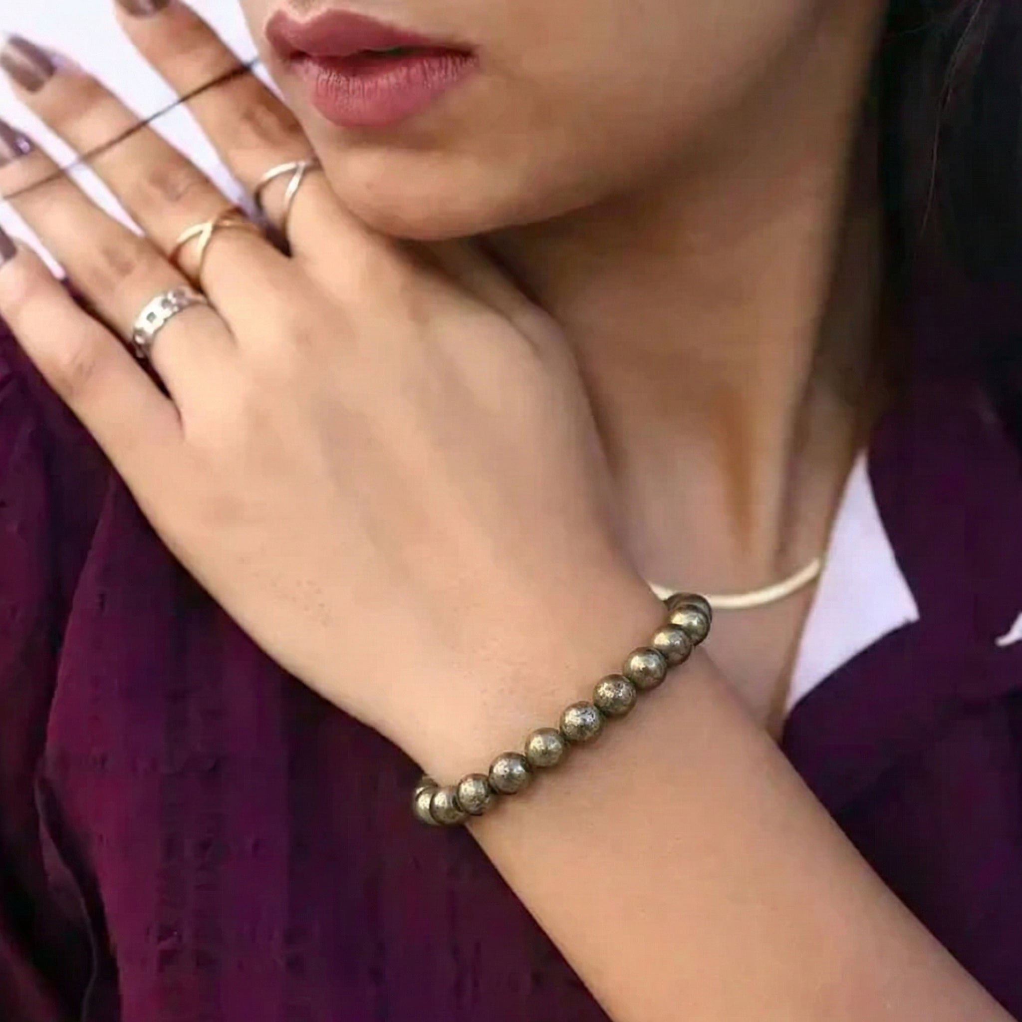 Natural Raw Pyrite Bracelet